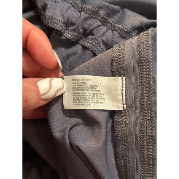 GapBodyFit Womens Blouse Cinched Waist Keyhole Back Cowl Neck Gray Size Medium - Picture 3 of 4